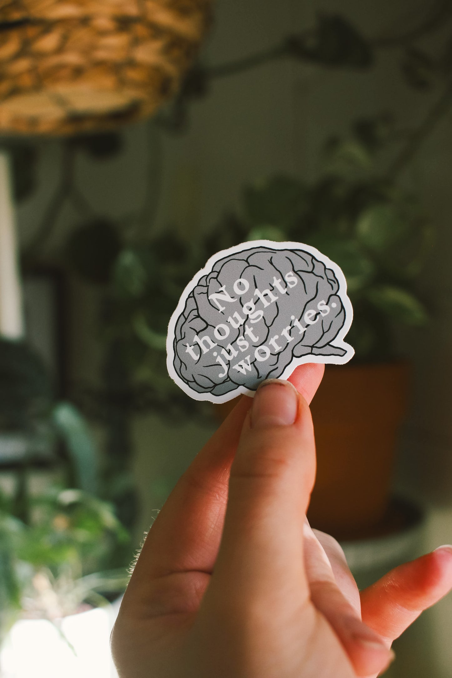 No Thoughts Just Worries - Sticker