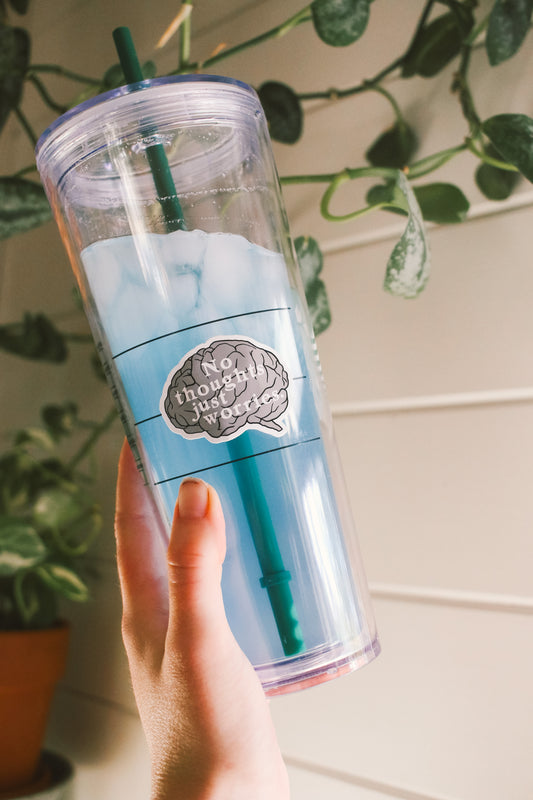 No Thoughts Just Worries - Sticker