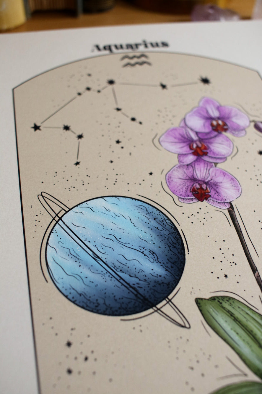 Aquarius - Astrology Infographic