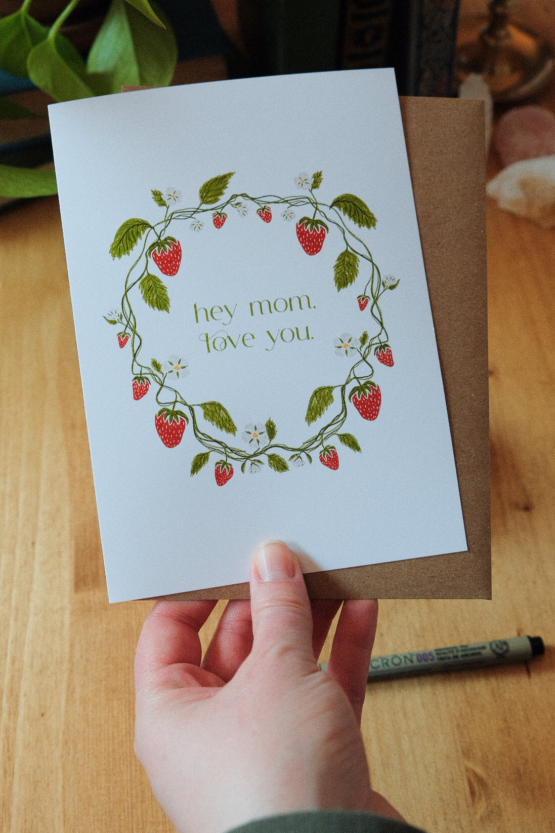Hey Mom, love you - Mothers Day - Greeting Card