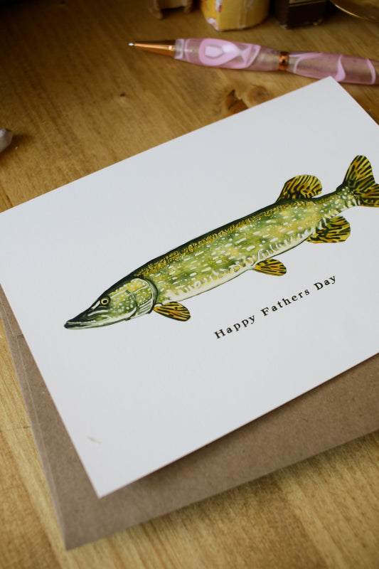 Happy Fathers Day Jackfish - Greeting Card