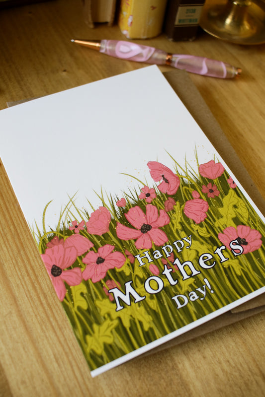 Happy Mothers Day - Poppies - Greeting Card