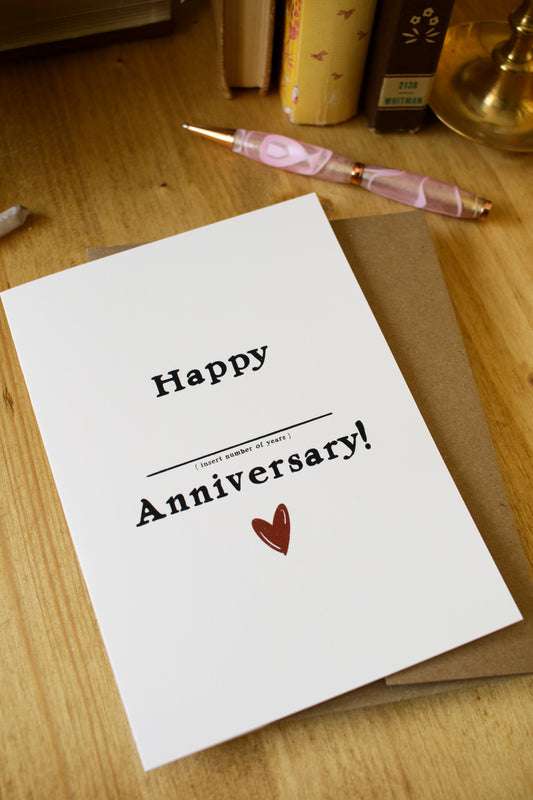 Happy Anniversary (Fill in the Year) - Greeting Card