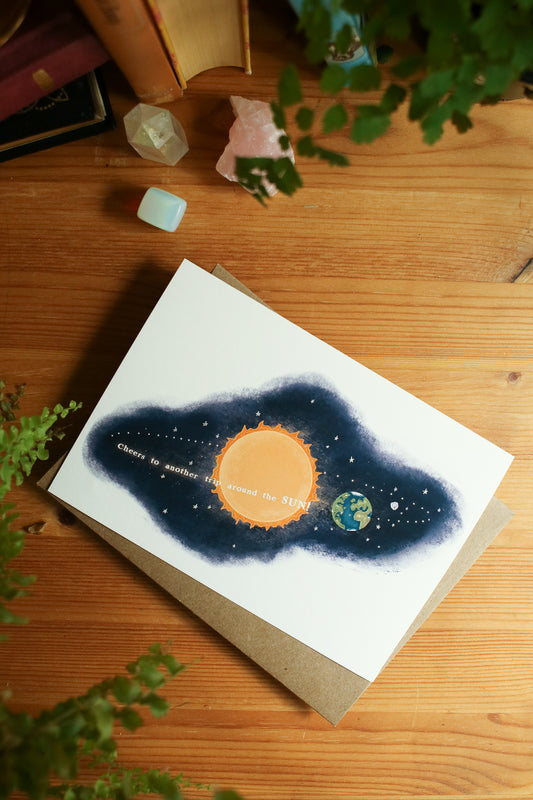 Cheers to Another Trip Around the Sun - Greeting Card