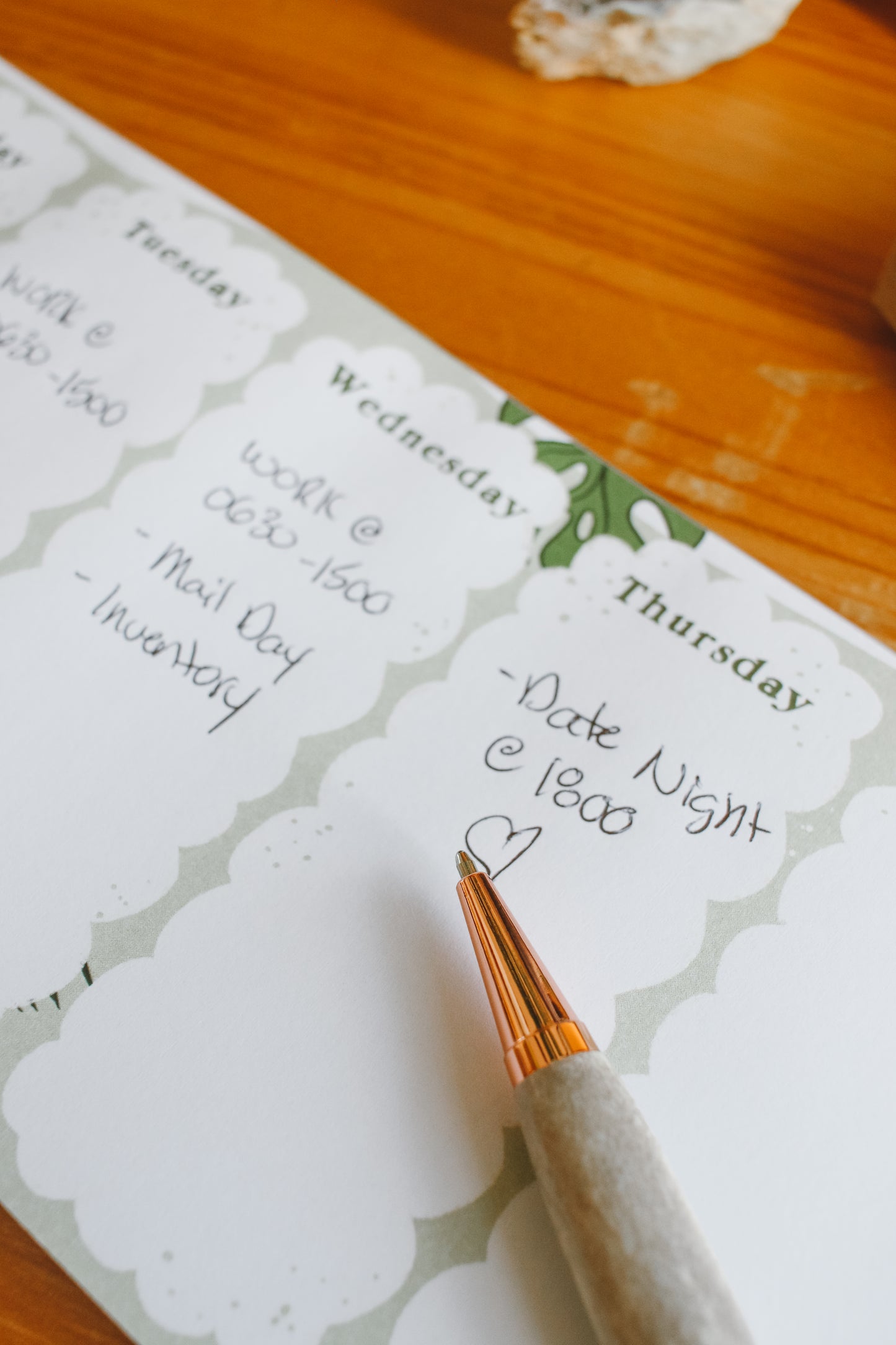 Tropical Weekly Notepad Planner