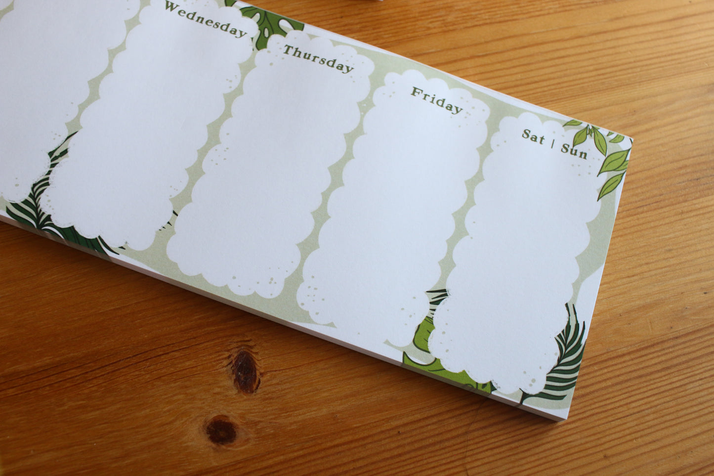 Tropical Weekly Notepad Planner