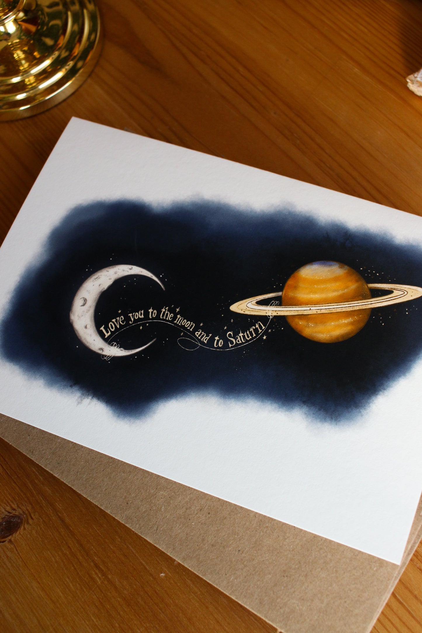 Love You to the Moon and Saturn - Greeting Card