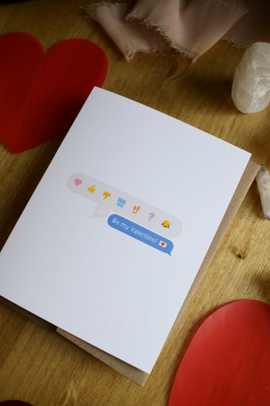 Be My Valentine <3 - SMALL Valentines Card