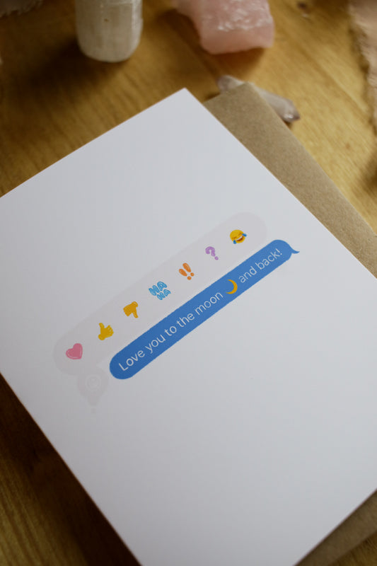 Love You to the Moon and Back! - SMALL Valentines Card