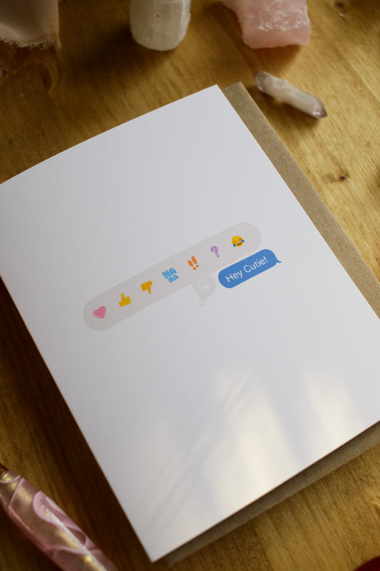 Hey Cutie! - SMALL Valentines Card