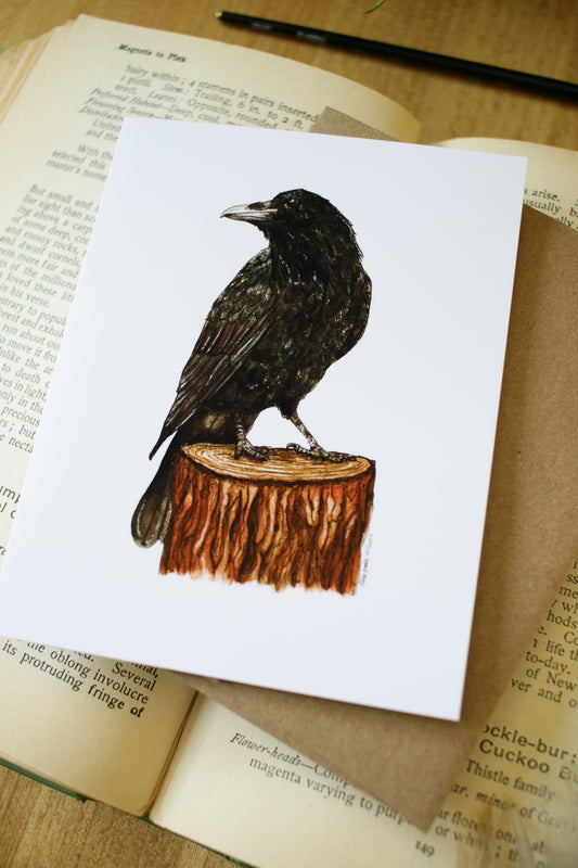 Raven - SMALL Greeting Card