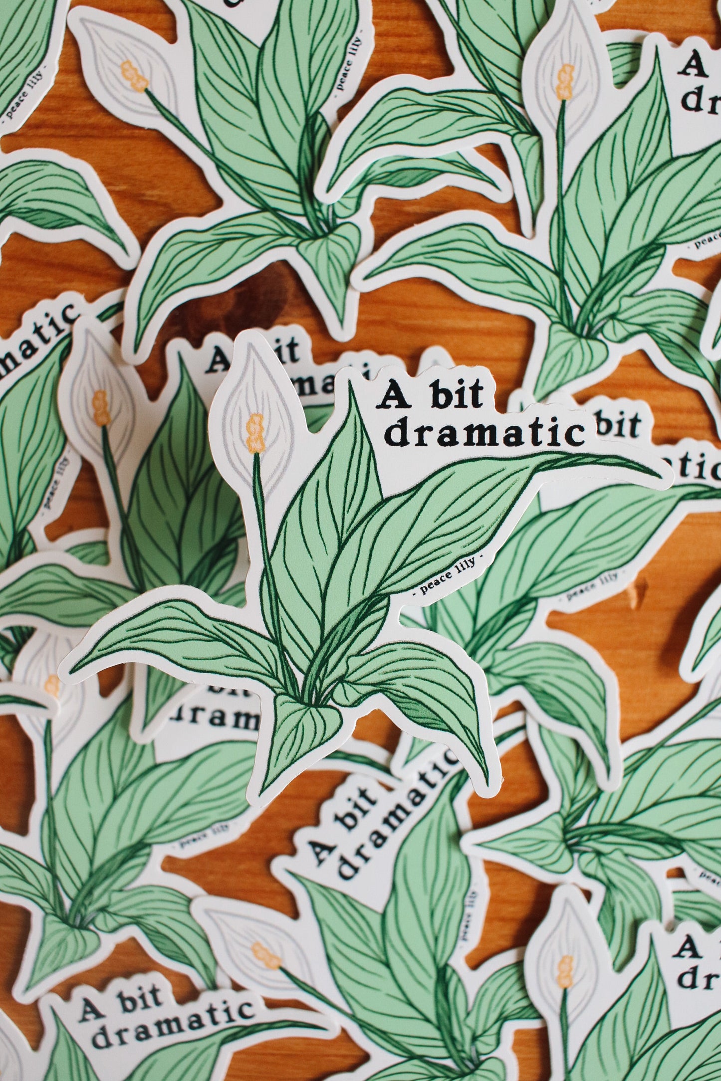 A Bit Dramatic Peace Lily Sticker | Perfect for Plant Lovers