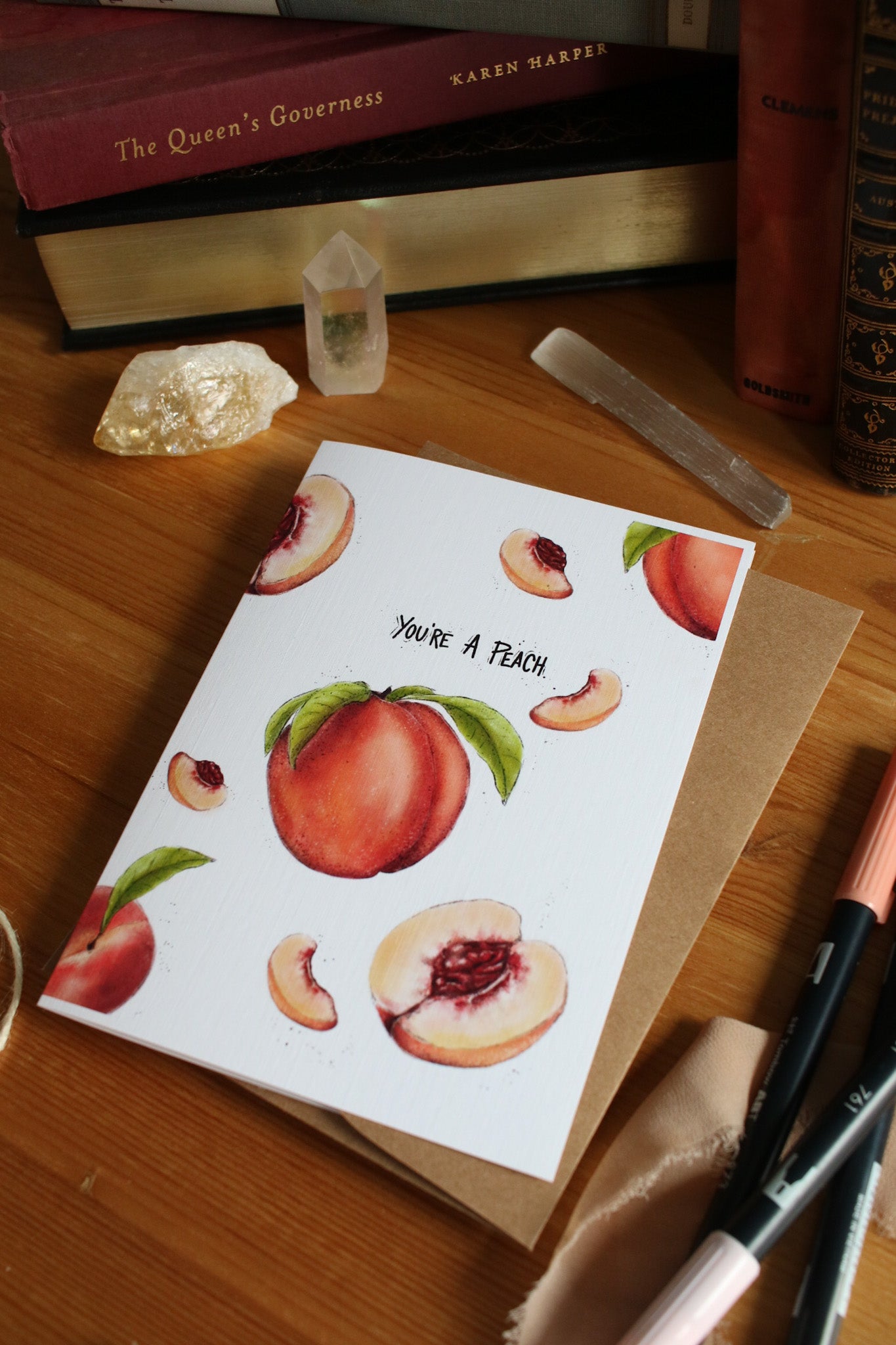 You're A Peach - Greeting Card