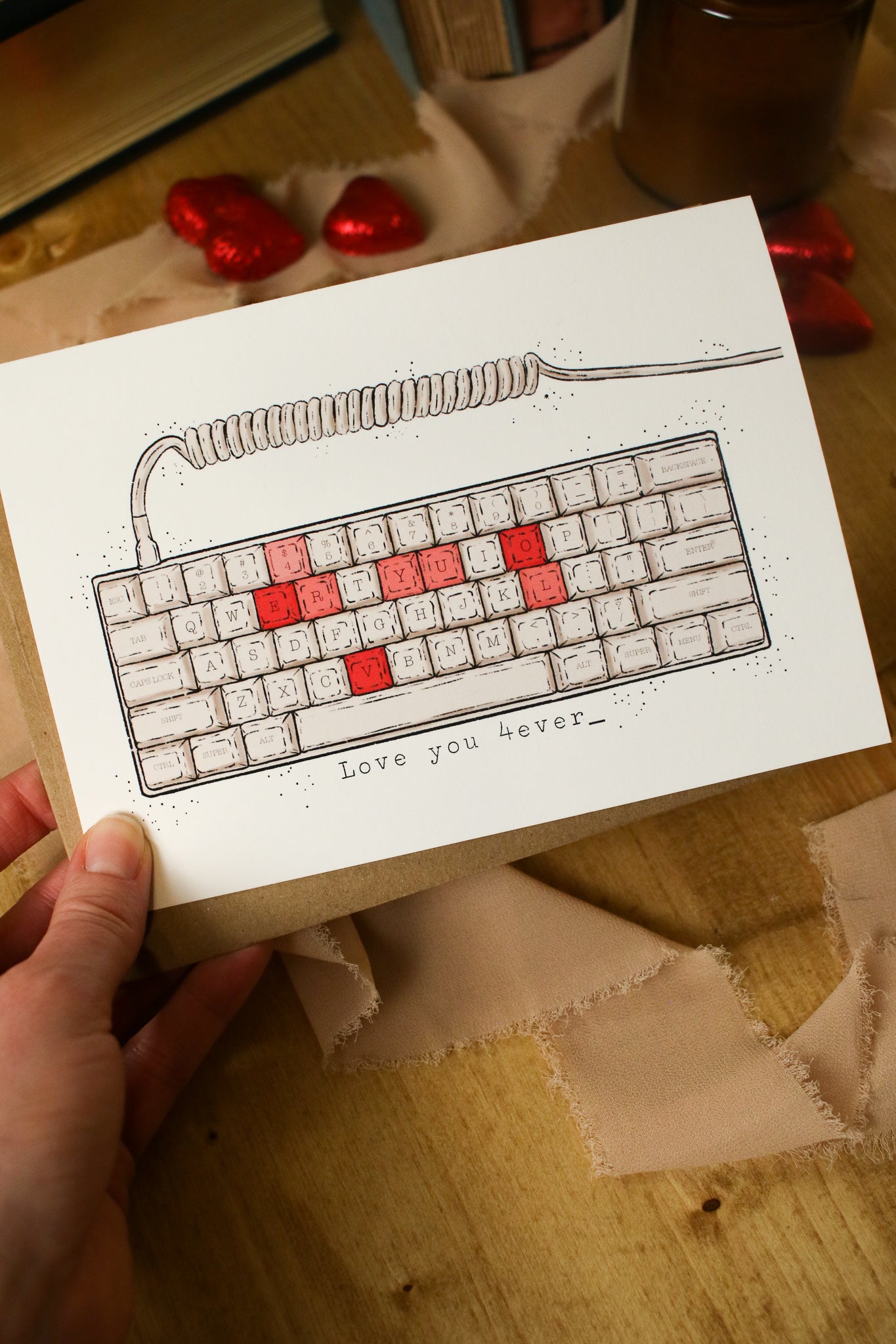 Love You 4ever - Greeting Card