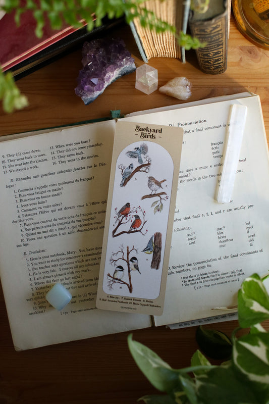 Backyard Bird Bookmark - Double Sided