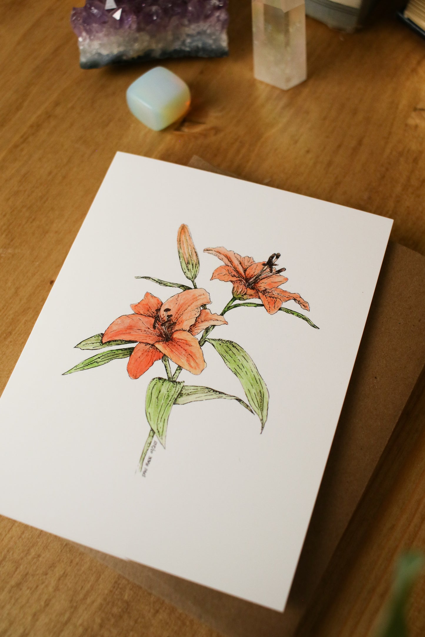 Tiger Lillies - SMALL Greeting Card