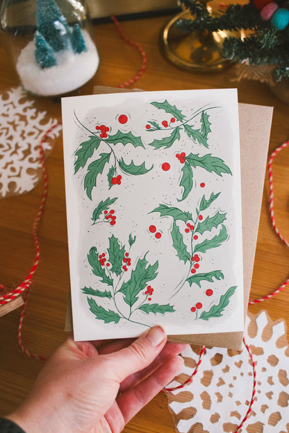 Christmas Greenery 5 Pack - Greeting Cards