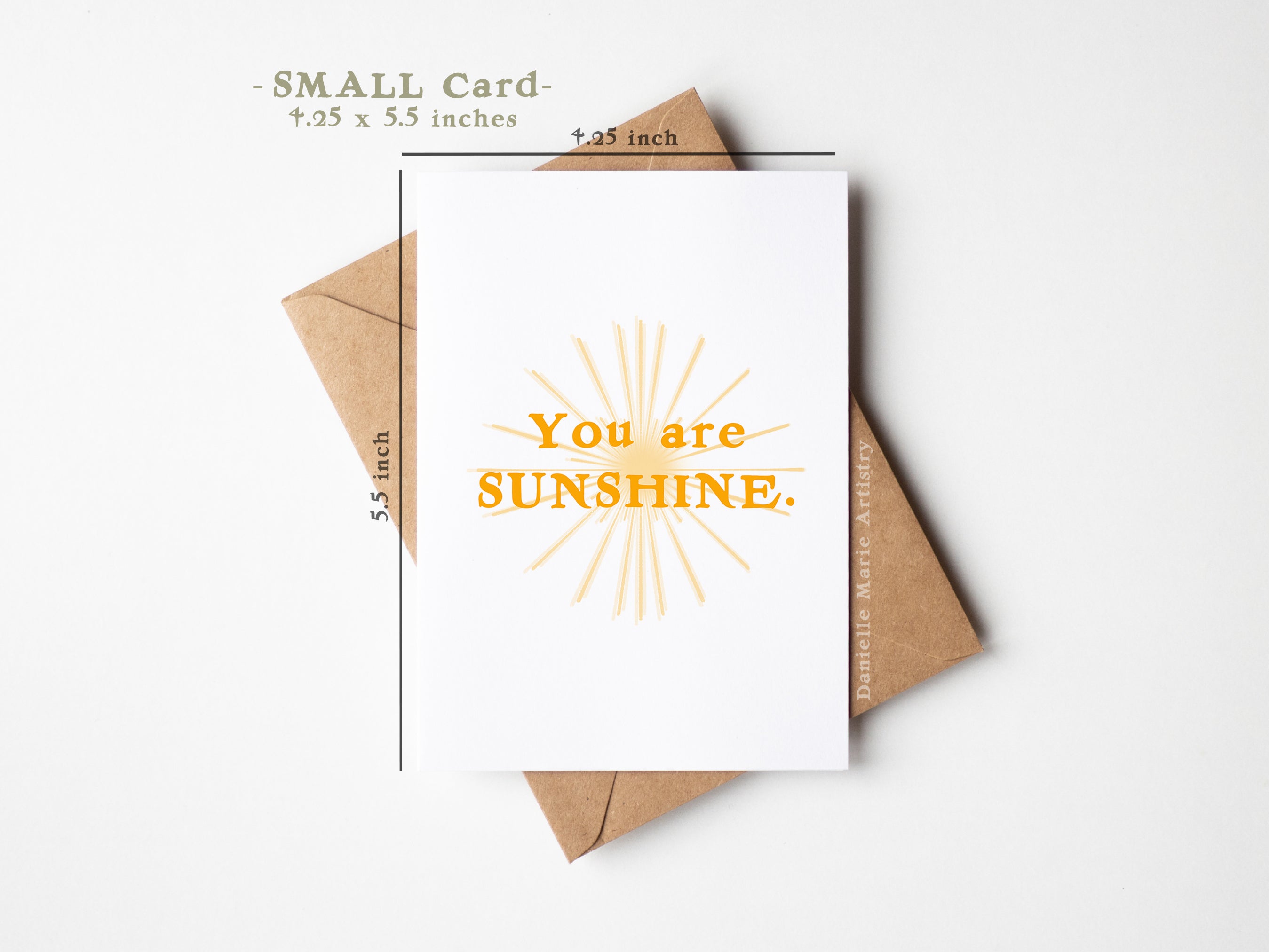 You Are Sunshine - SMALL Greeting Card