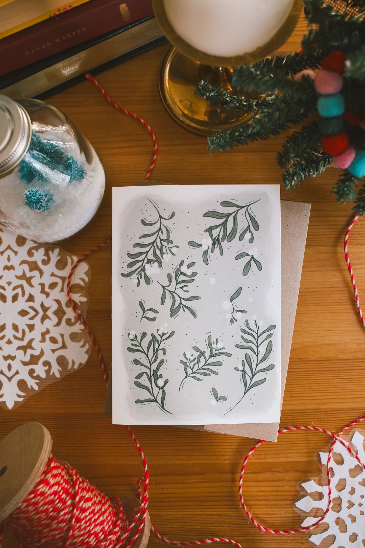 Christmas Greenery 5 Pack - Greeting Cards