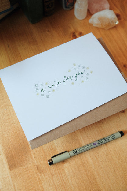 A Note for You - Greeting Card