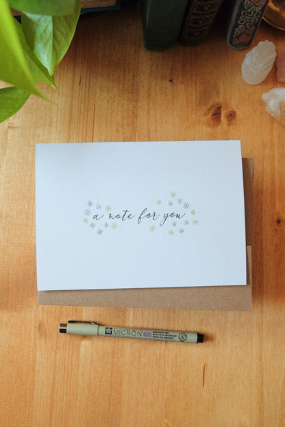 A Note for You - Greeting Card