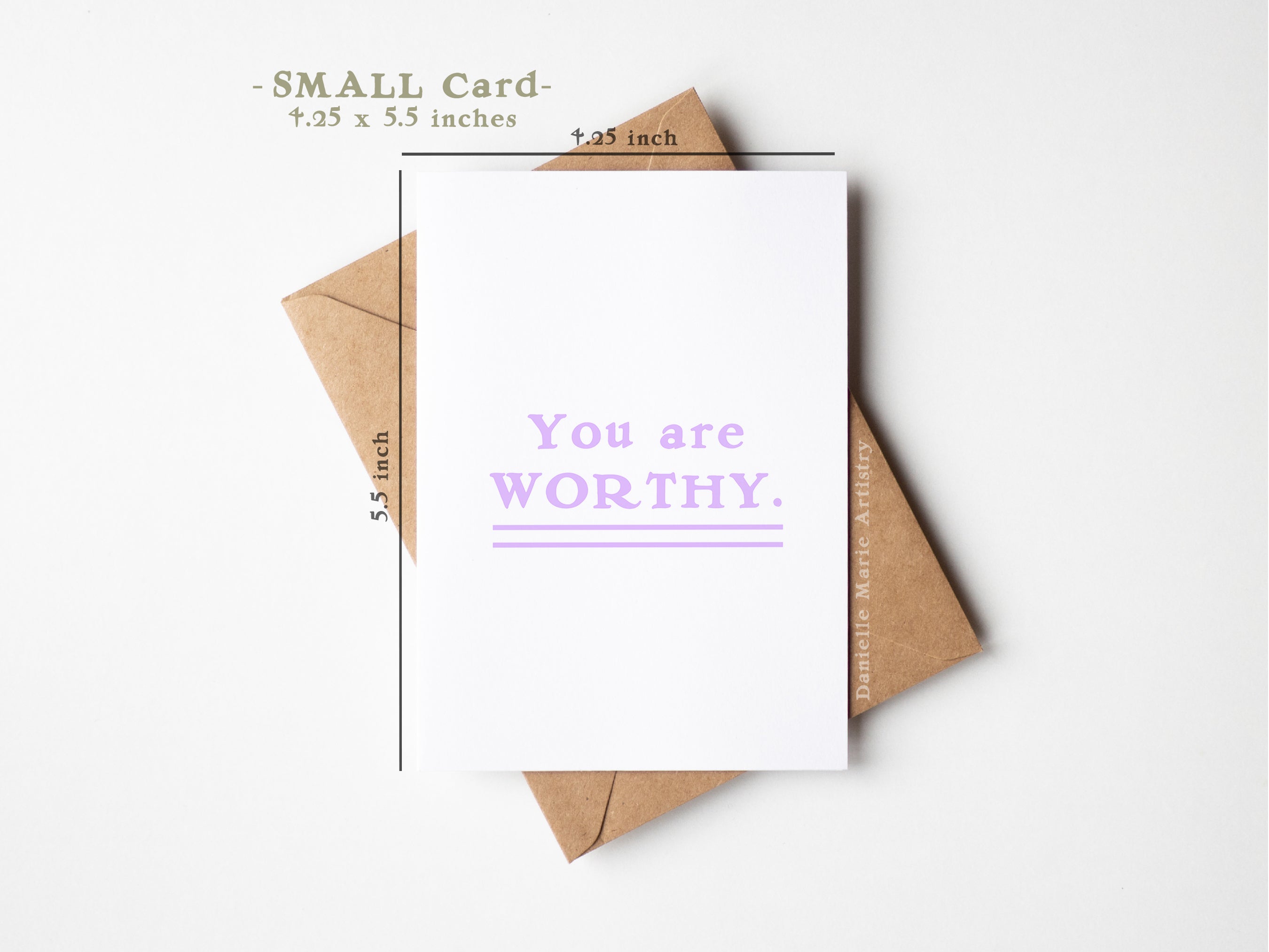 You are Worthy - SMALL Greeting Card