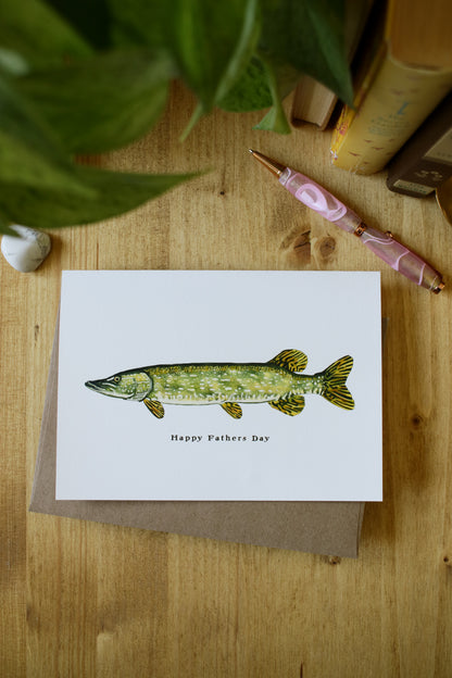 Happy Fathers Day Jackfish - Greeting Card