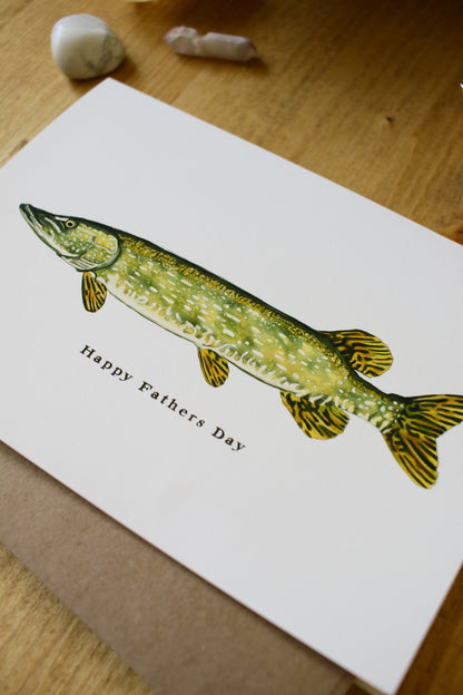 Happy Fathers Day Jackfish - Greeting Card