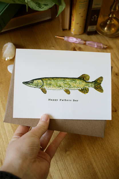 Happy Fathers Day Jackfish - Greeting Card