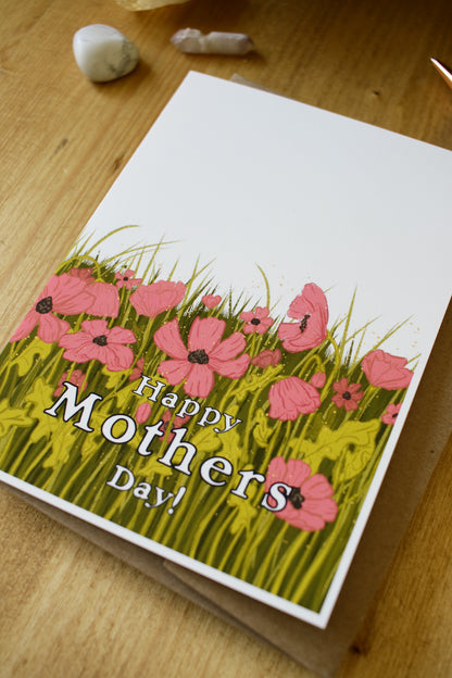 Happy Mothers Day - Poppies - Greeting Card