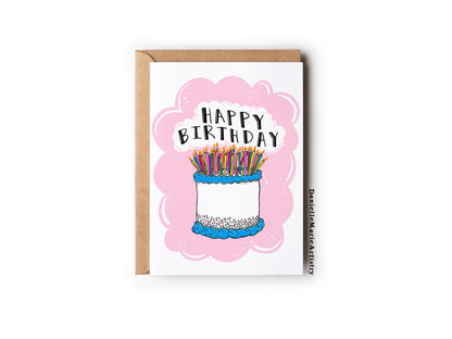 Happy Birthday Cake - Greeting Card