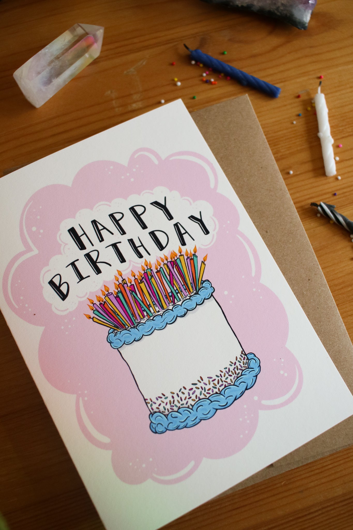 Happy Birthday Cake - Greeting Card