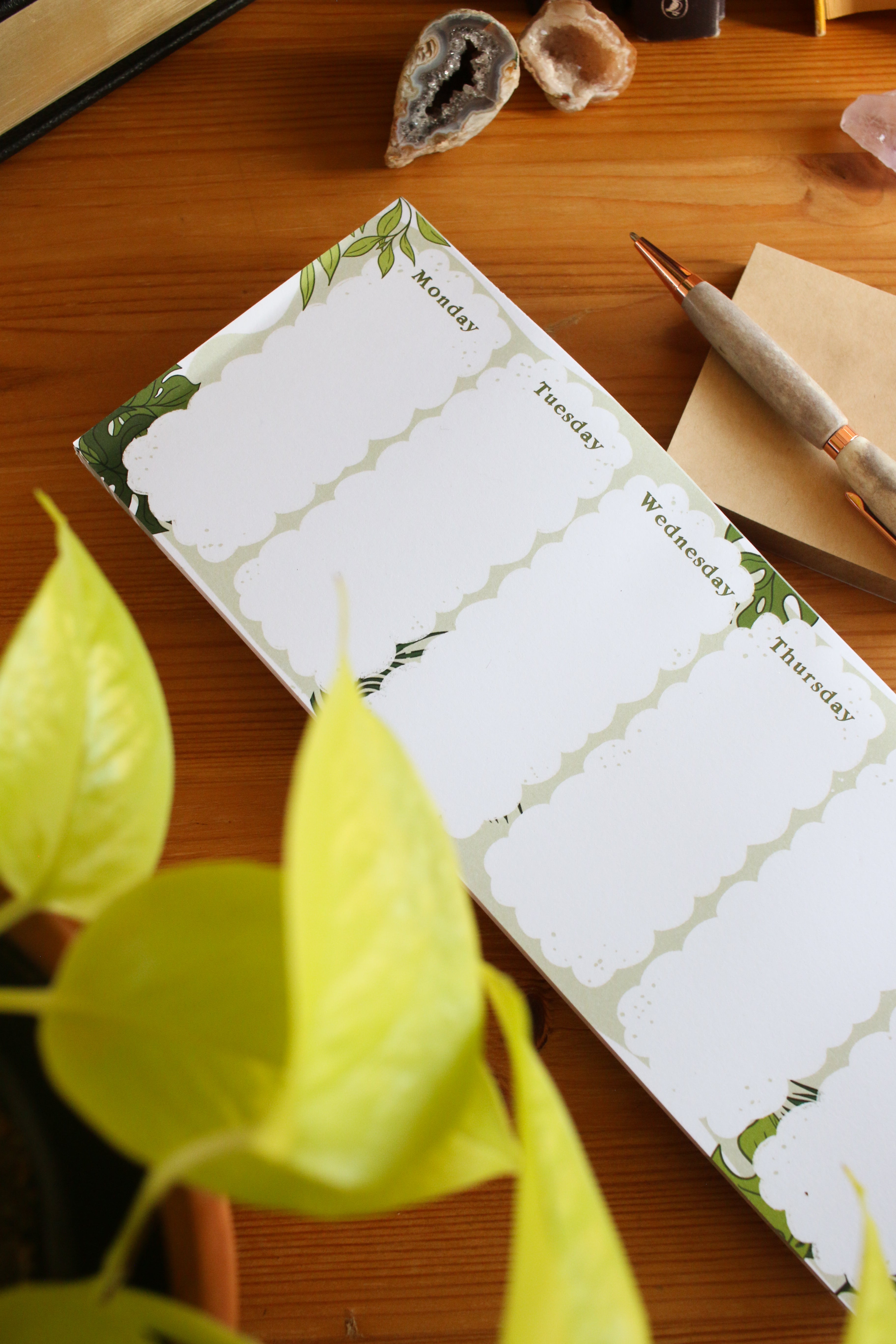 Tropical Weekly Notepad Planner