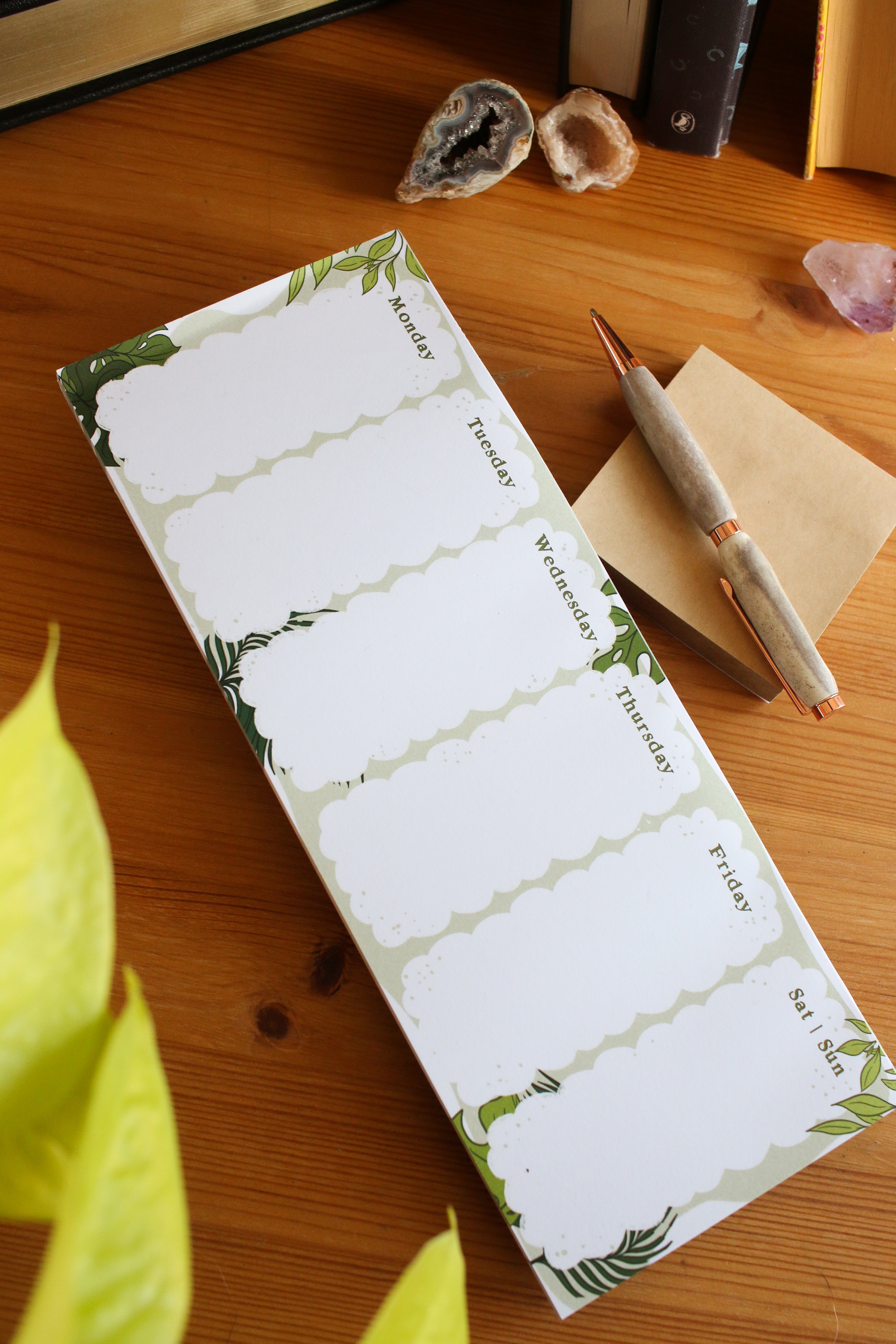Tropical Weekly Notepad Planner