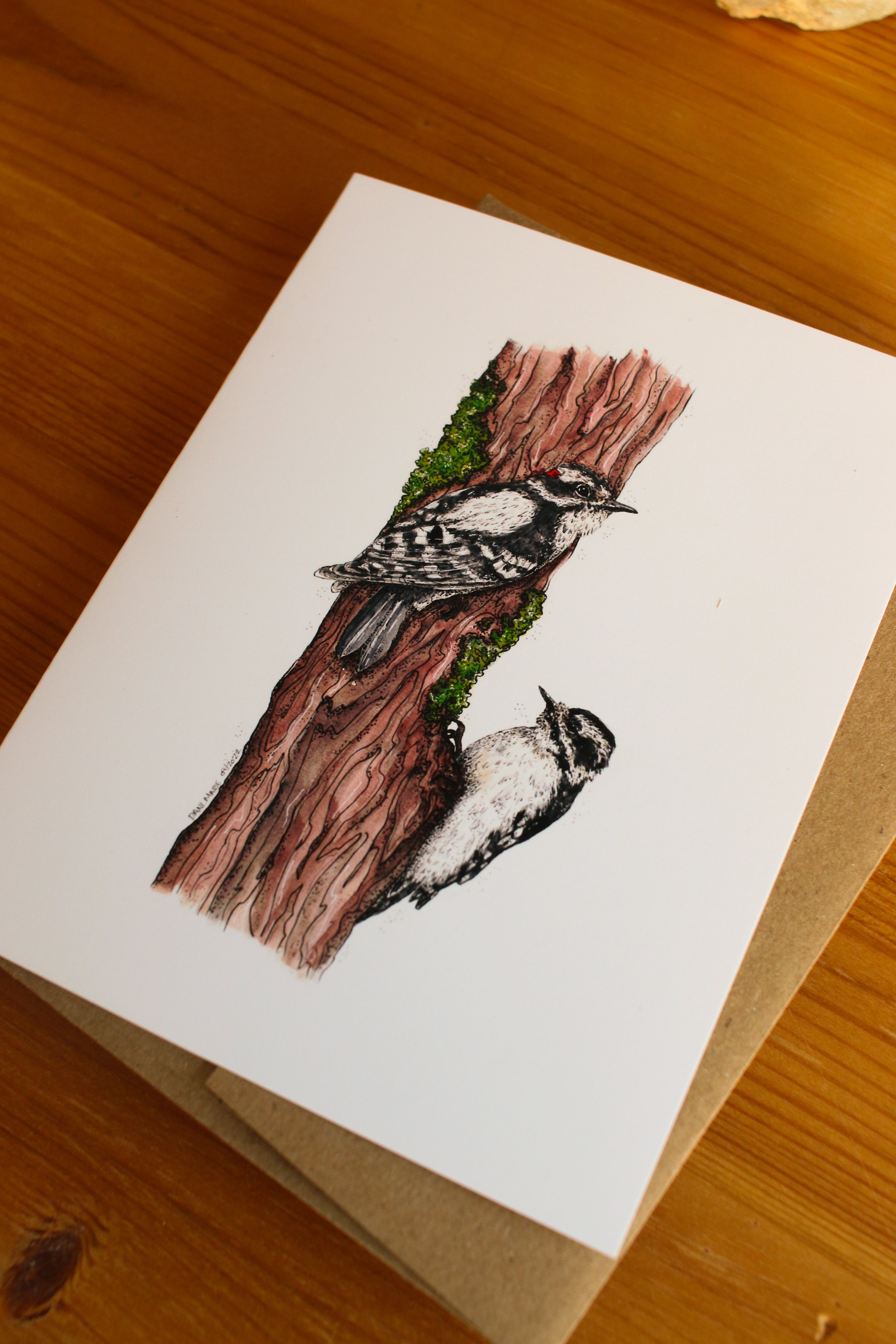 Wooly Woodpeckers - SMALL Greeting Card