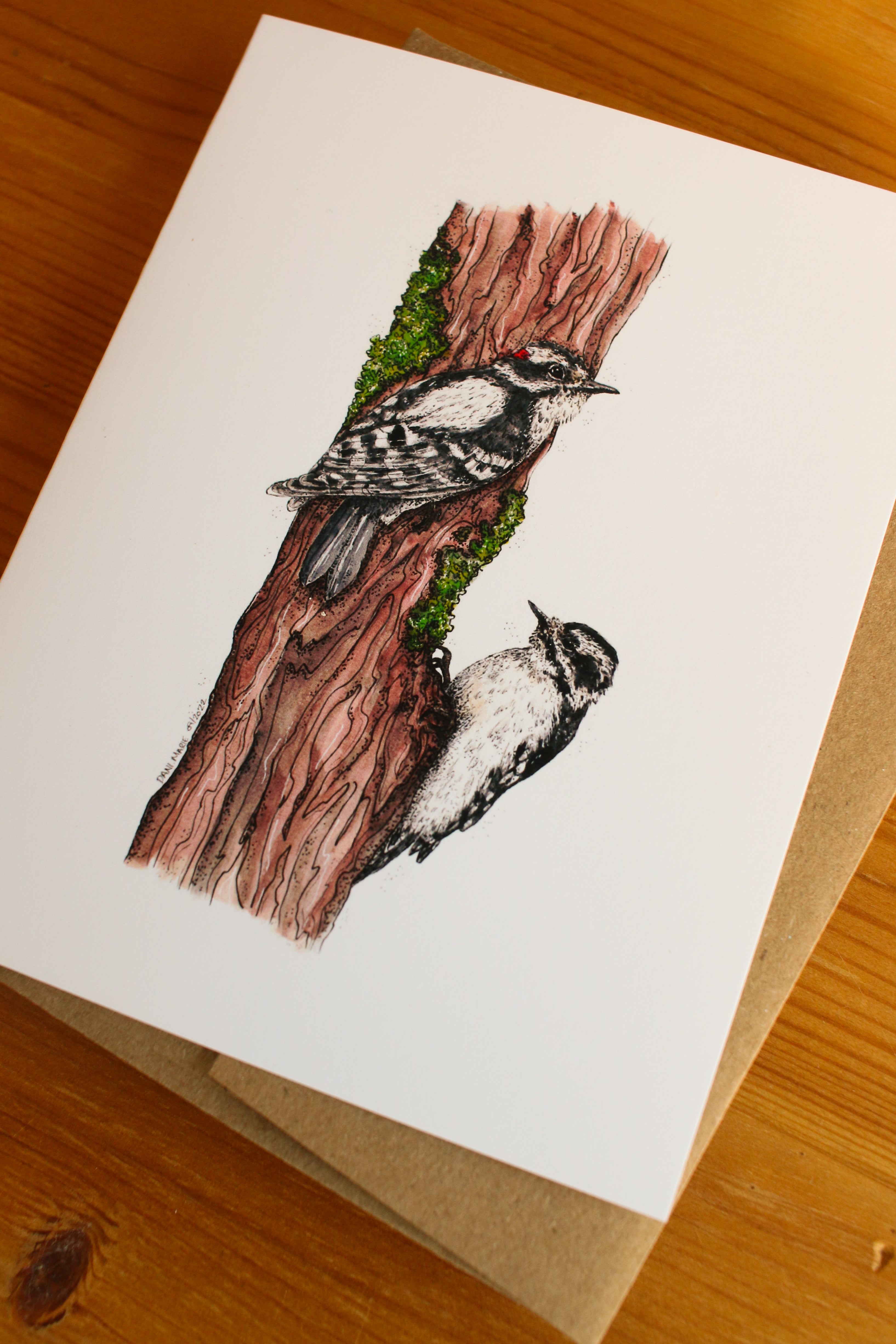 Wooly Woodpeckers - SMALL Greeting Card