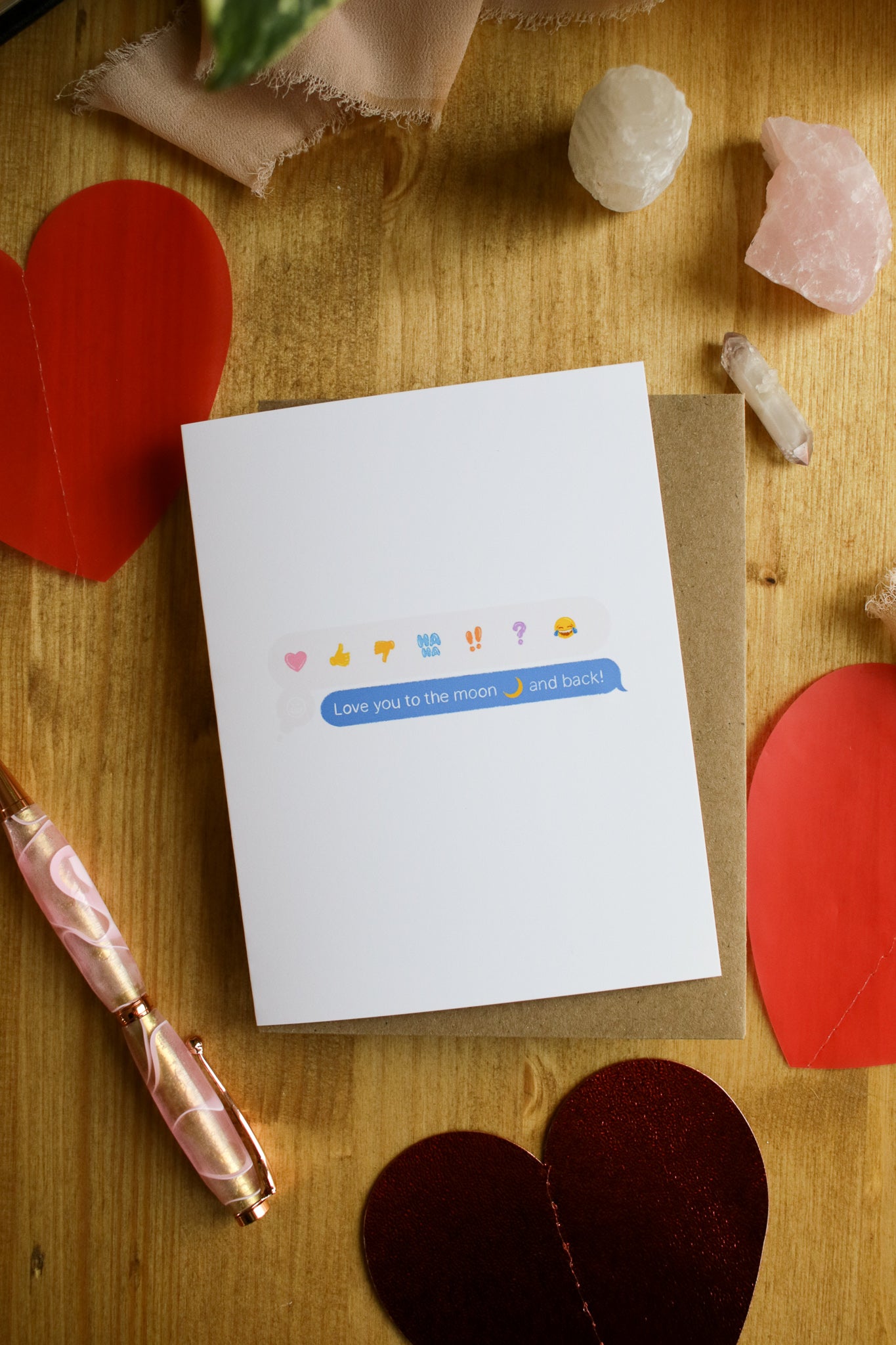 Love You to the Moon and Back! - SMALL Valentines Card