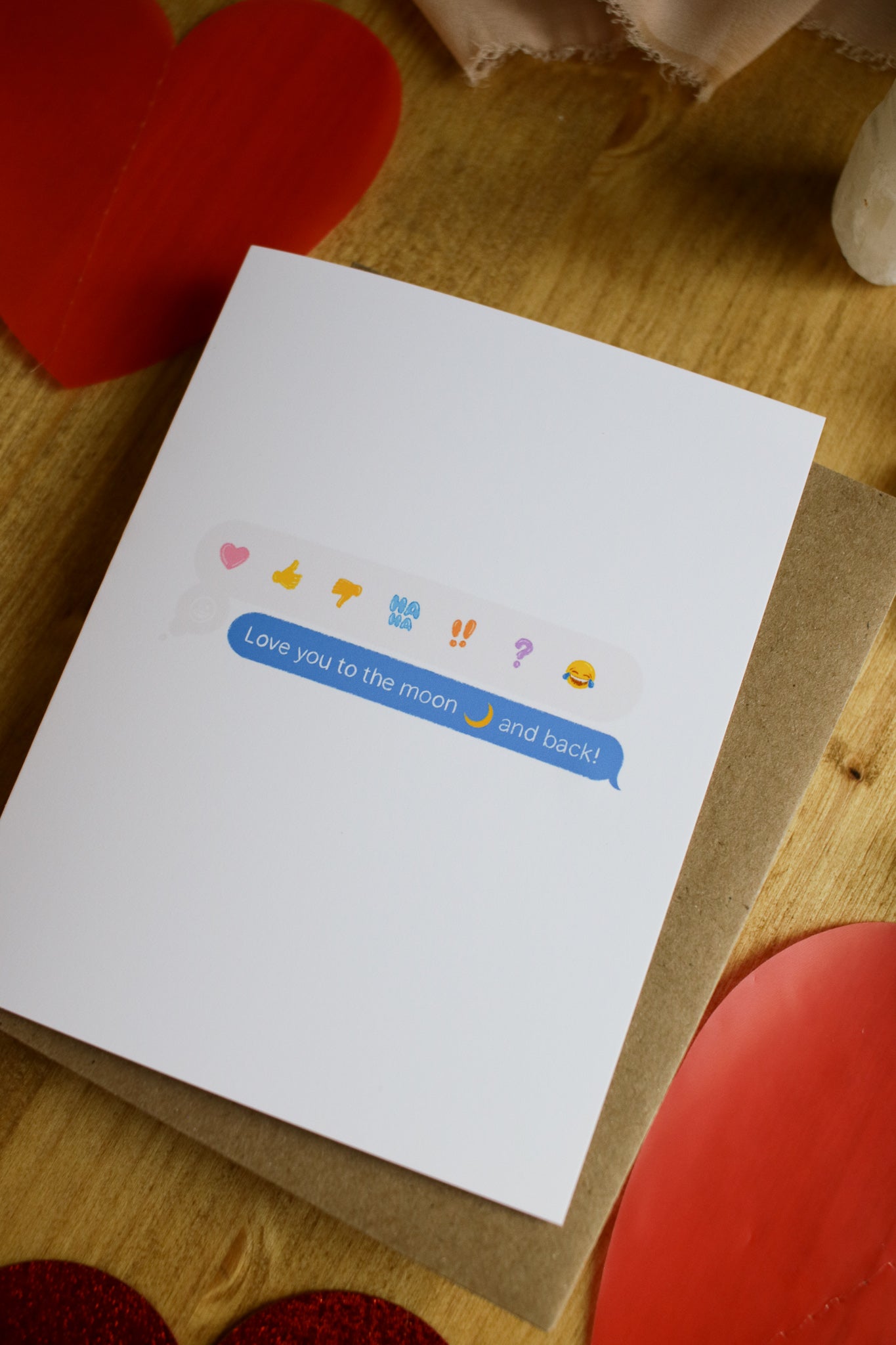 Love You to the Moon and Back! - SMALL Valentines Card