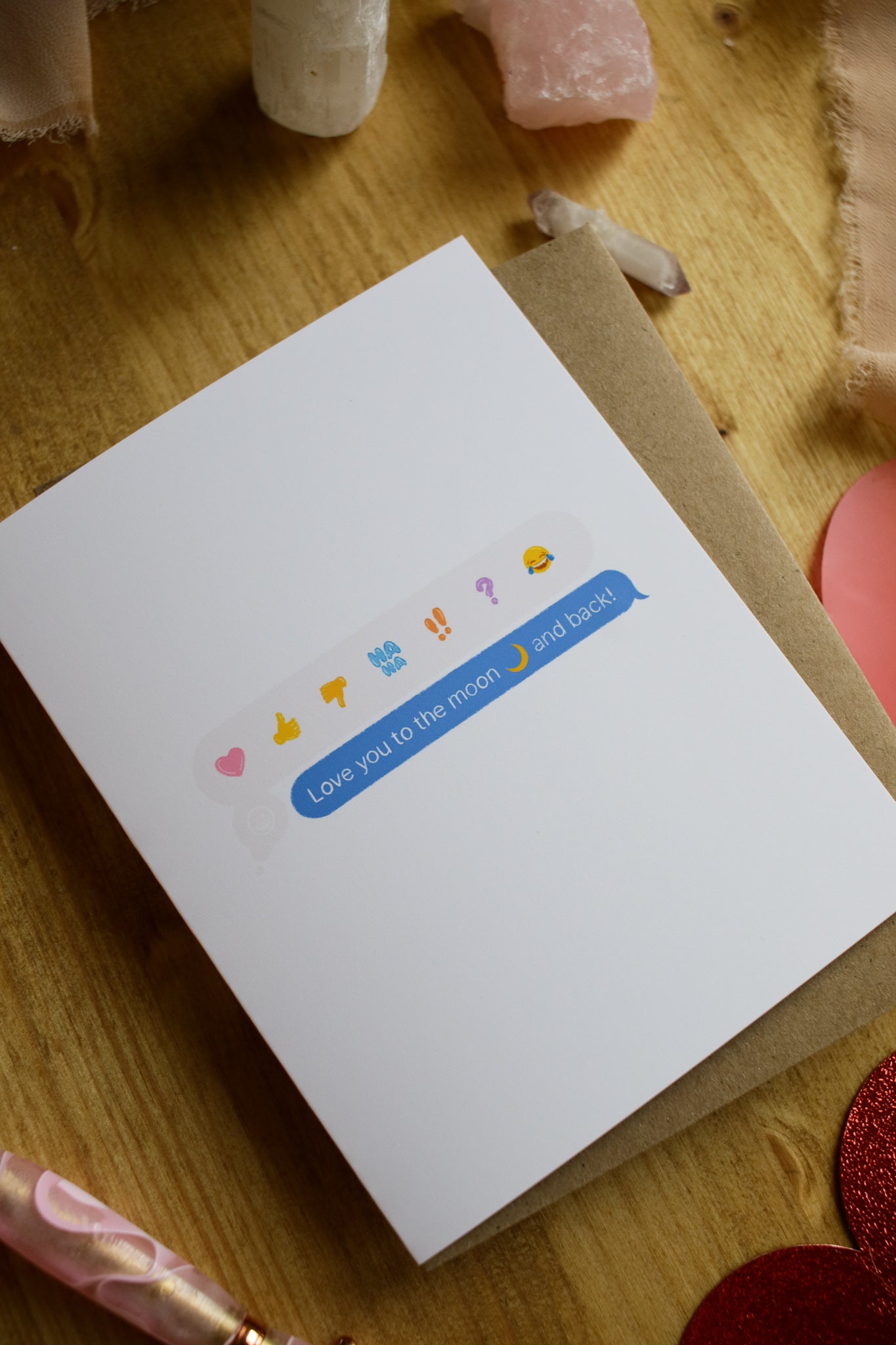 Love You to the Moon and Back! - SMALL Valentines Card