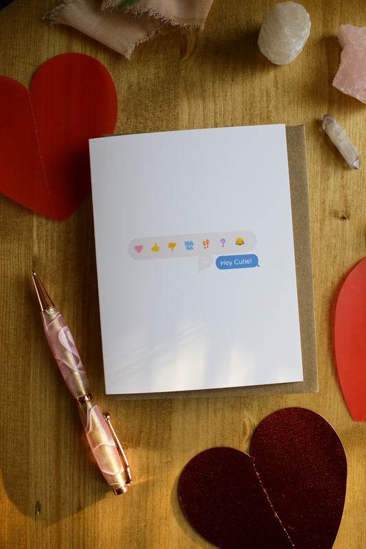 Hey Cutie! - SMALL Valentines Card