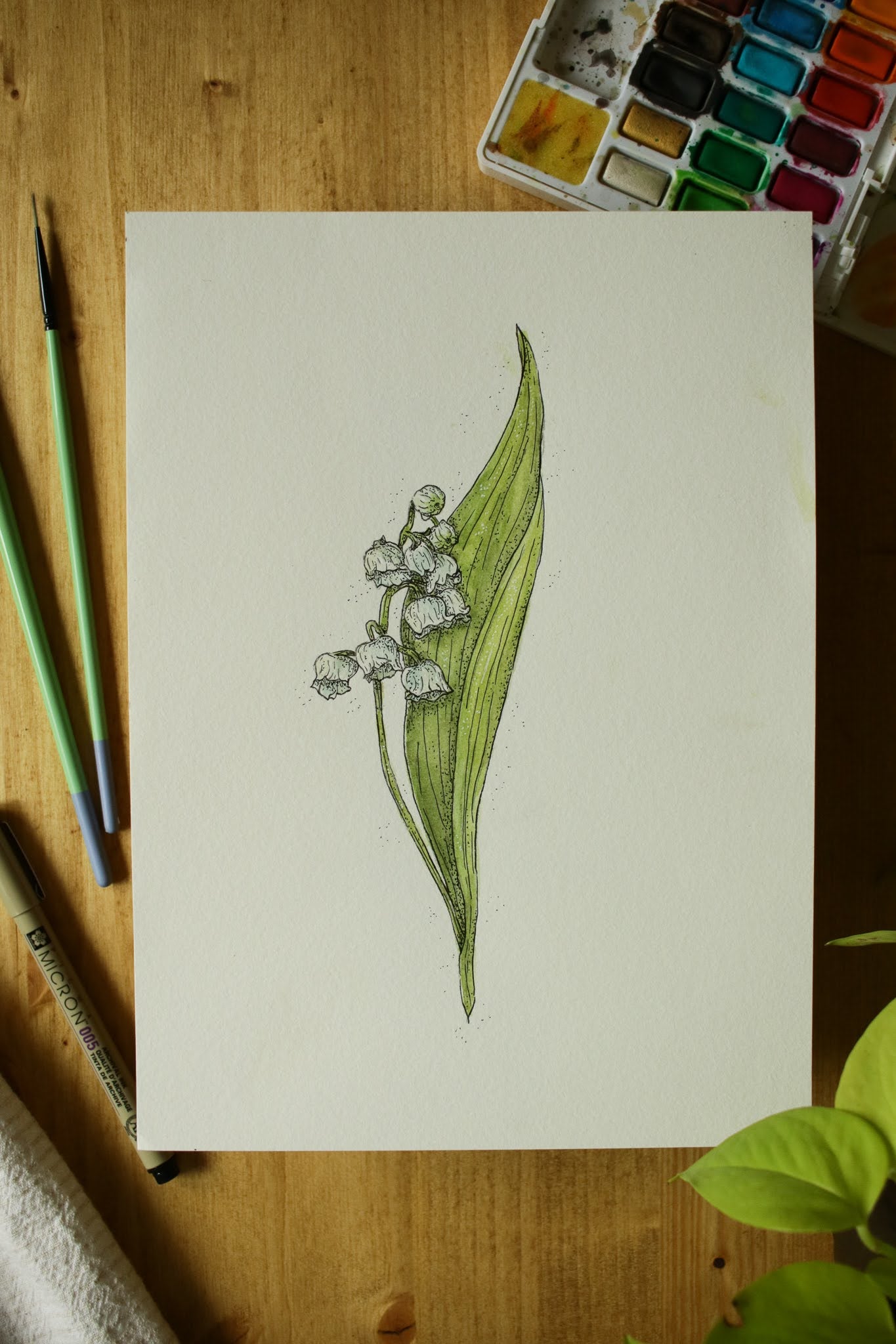 Lily of the Valley - Original Watercolour Painting