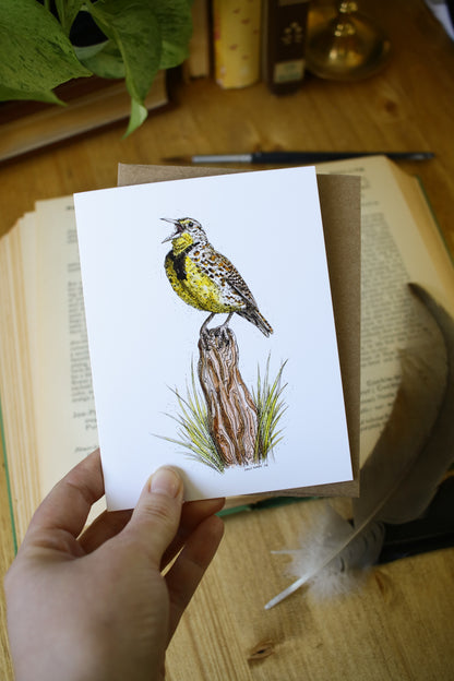 Meadow Lark - SMALL Greeting Card