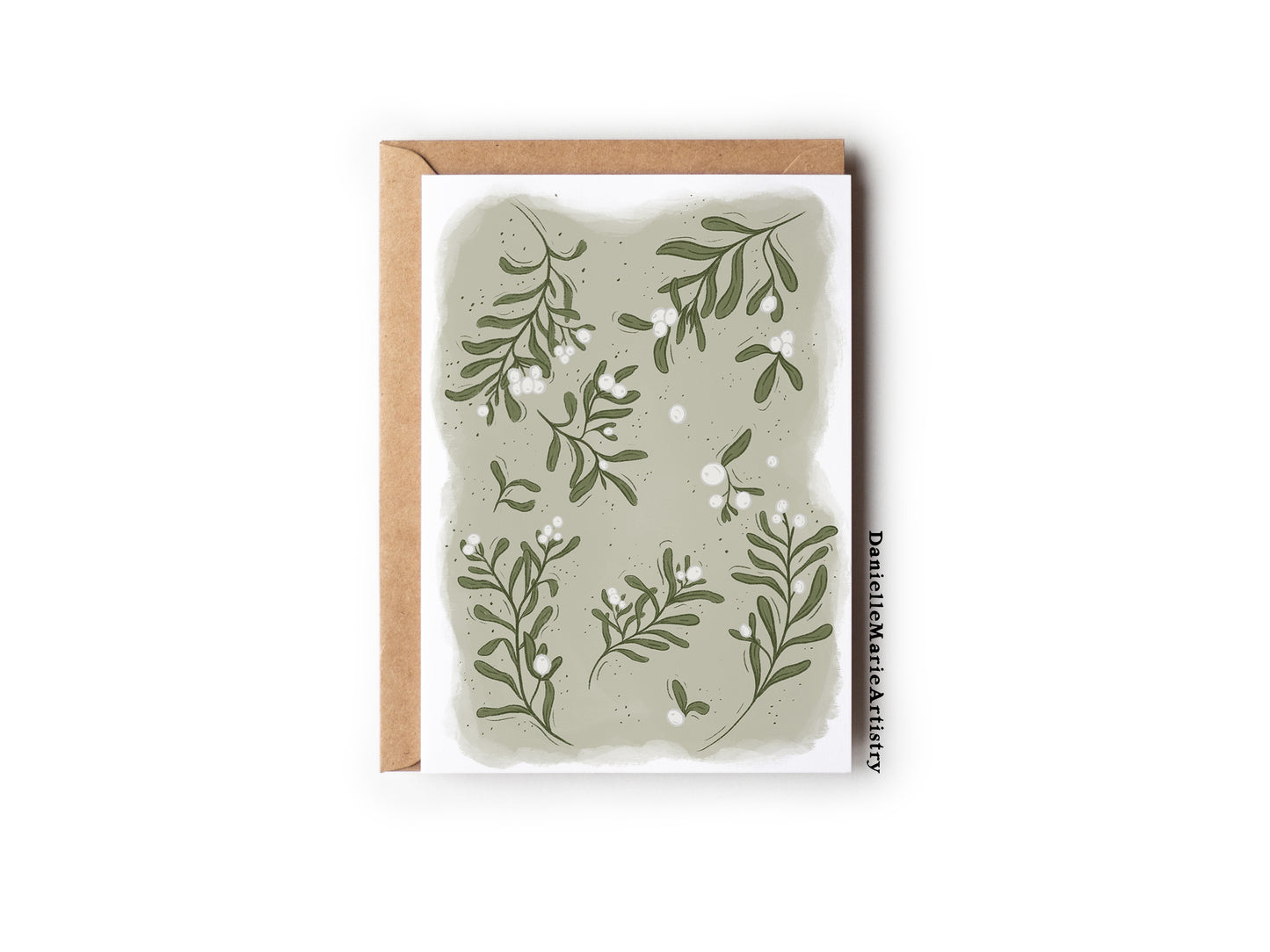 Mistletoe Christmas Card  - Greeting Card