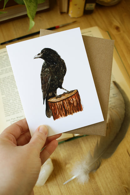 Raven - SMALL Greeting Card