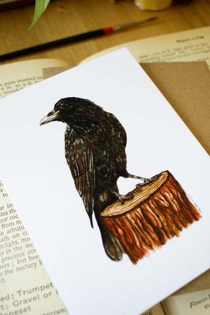 Raven - SMALL Greeting Card