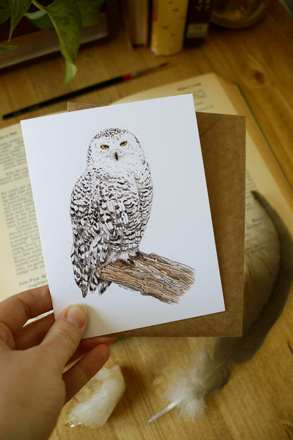 Snowy Owl - SMALL Greeting Card