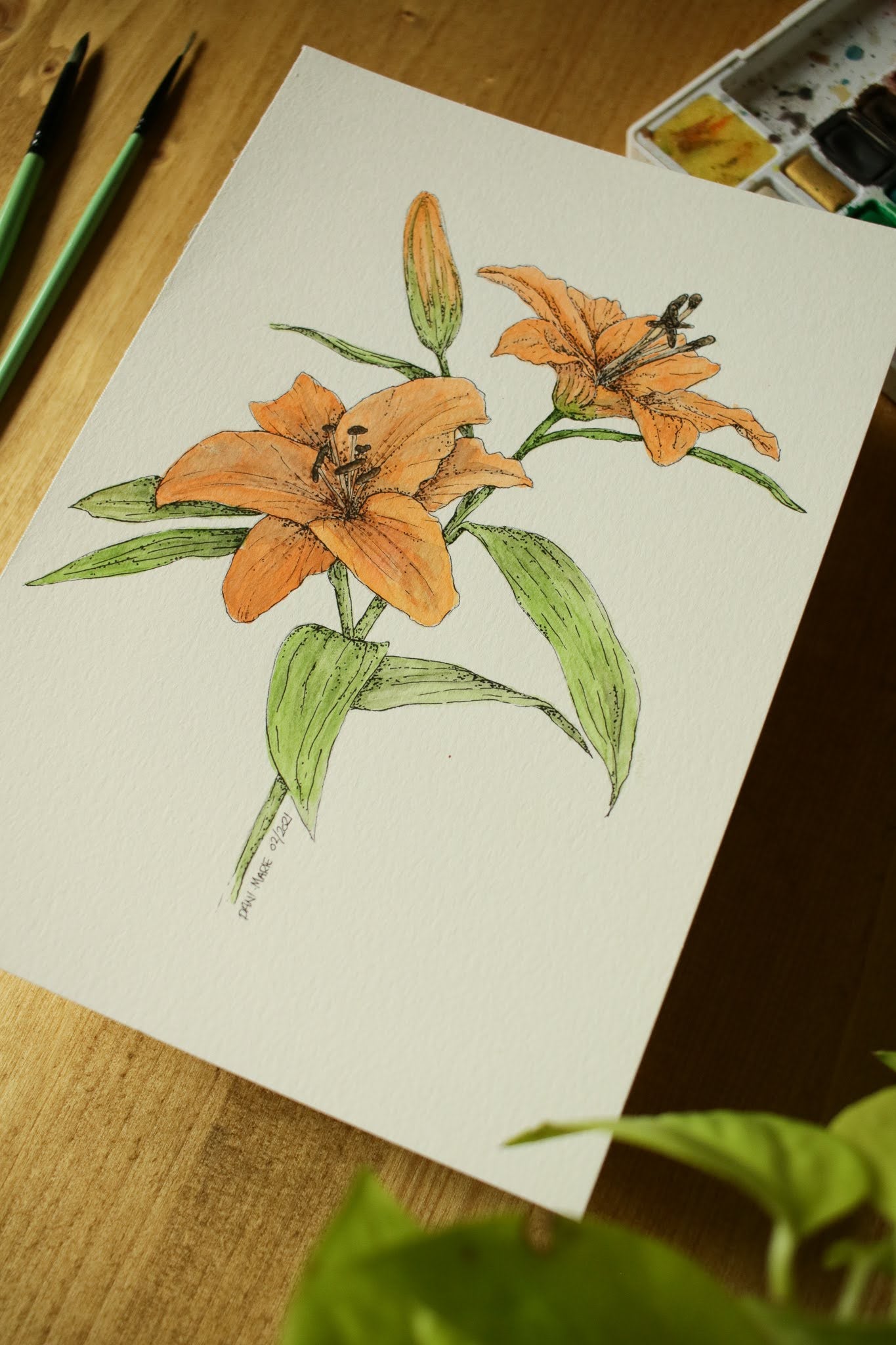 Tiger Lilies - Original Watercolour Painting