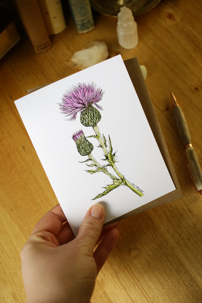 Wavy-Leaf Thistle - SMALL Greeting Card