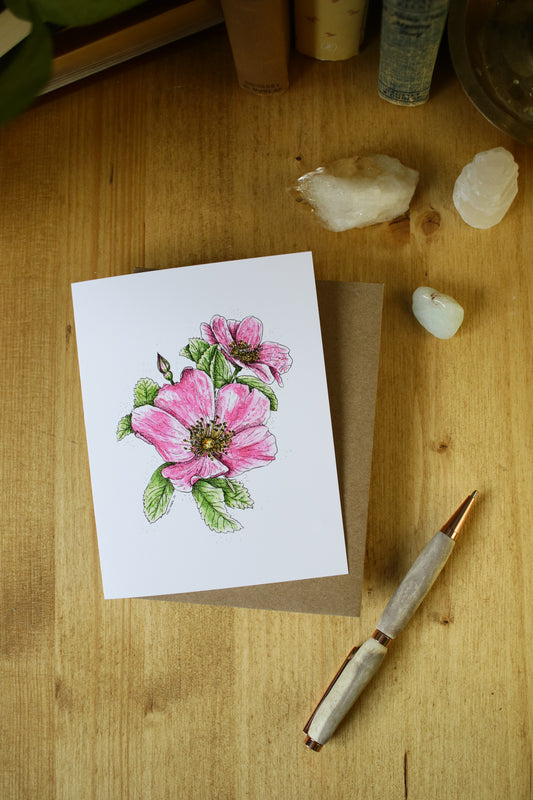 Woods Rose - SMALL Greeting Card
