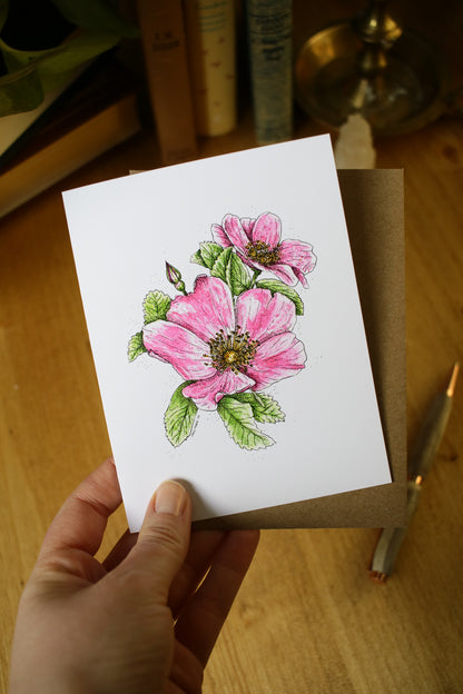 Woods Rose - SMALL Greeting Card